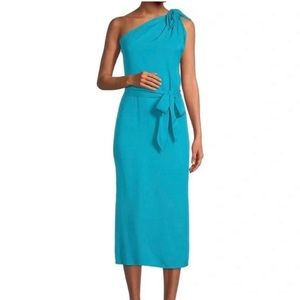 ANTONIO MELANI Asymmetrical Blue Dress